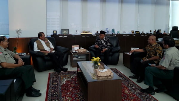 Kunjungan Bupati Pasbar, H. Yulianto didampingi Kalaksa BPBD, Edi Busti ke kantor BNPB Pusat di Jakarta,