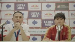 Ketua Umum PSSI, Mochamad Iriawan bersama Pelatih Timnas Indonesia, Shin Tae-yong