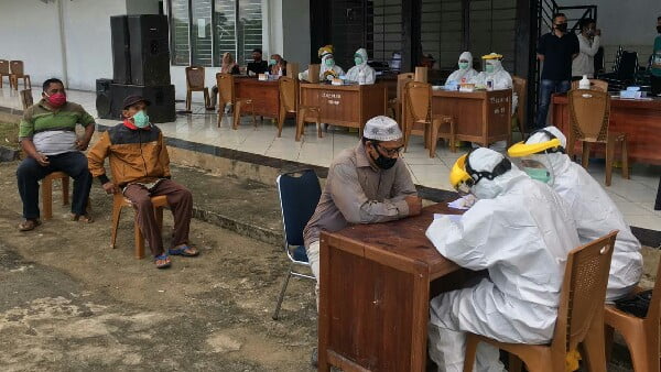 Polres Dharmasraya gelar Rapid Test