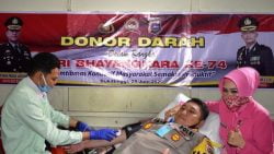 Kapolres Bukittinggi, AKBP Iman Pribadi Santoso, SIK, MH donor darah