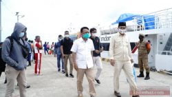 Indra Catri saat menginjakkan kaki di Tua Pejat Mentawai