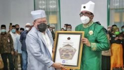 Ketua DPD RI, AA LaNyalla Mahmud Mattalitti saat Ramah Tamah dengan Sultan Tidore Husain Alting Sjah dan Pemerintah Kota Tidore Kepulauan, Kamis (28/1/2021).