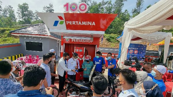 Pertashop di Desa Batu Balang, Kecamatan Harau, Kabupaten Limapuluh Kota