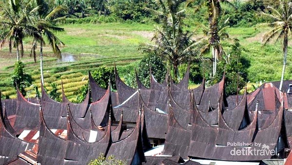 Bagian Gonjong Sarugo diambil dari sisi atas rumah. (Foto: Detik Travel)