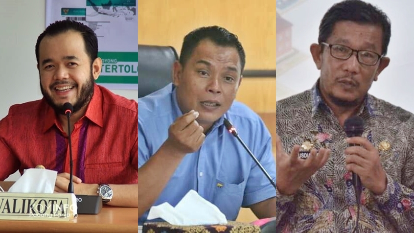Walikota Padang Panjang Fadly Amran, Ketua DPRD Mardiansyah, Kepala Bappeda Rusdianto