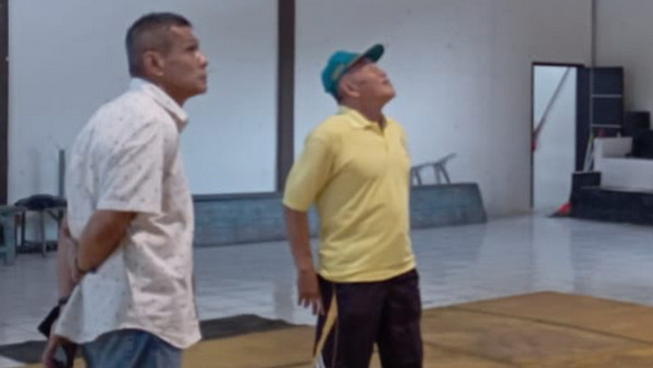 Pengurus KONI Sumbar meninjau Hall Bela Diri dan Fitnes