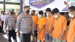 Pelaku Kriminal Polres Dharmasraya Tangkap 15 orang tersangka dari beberapa kasus