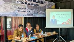 Supardi saat kegiatan Penyuluhan Keliling Kota Payakumbuh Program Pemberdayaan Sosial Dinsos Sumbar tahun 2022.