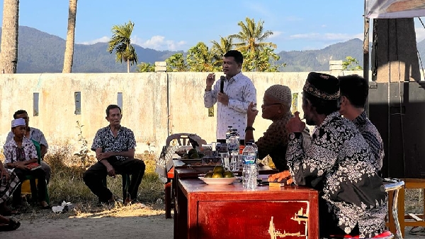 Anggota Komisi V DPRD Sumbar Khairudin Simanjuntak saat sosialisasi Perda no 2 Tahun 2020, minggu 17/7/22.(foto:dok)