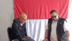 Buchari Bahter, saat dialog pada program Ngopi Toad, atau ngobrol pintar bareng Toad