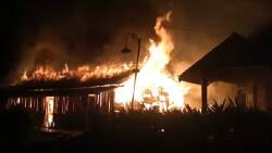 Kebakaran di Jorong Cahaya Koto Nagari Kurnia Selatan, Kecamatan Sungai Rumbai, Kabupaten Dharmasraya