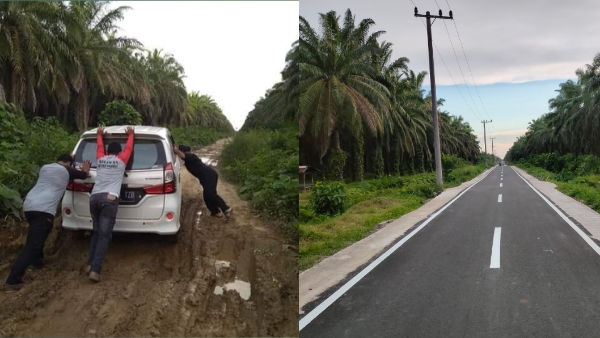PT Aura Mandiri Sejahtera buka akses jalan menuju pesisir pa