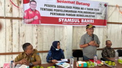 Anggota DPRD Sumbar Syamsul Bahri saat sosialisasi Perda Ketahanan Pangan di Pasaman Barat