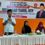 Anggota DPRD Sumbar, M Yasin menggelar reses perorangan di Ruang Serbaguna Nagari Koto Tinggi Kuranji Hilir Kabupaten Padangpariaman, Sabtu, 26 Juli 2025 (foto:Hms/Spiritsumbar.com)