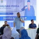 Wakil Ketua DPRD Sumbar, Nanda Satria, S.IP., saat menggelar Sosper Nomor 16