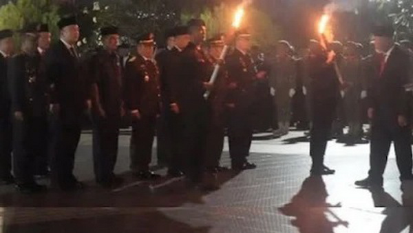 Wakil Ketua DPRD Sumbar, Nanda Satria mengikuti Apel Kehormatan